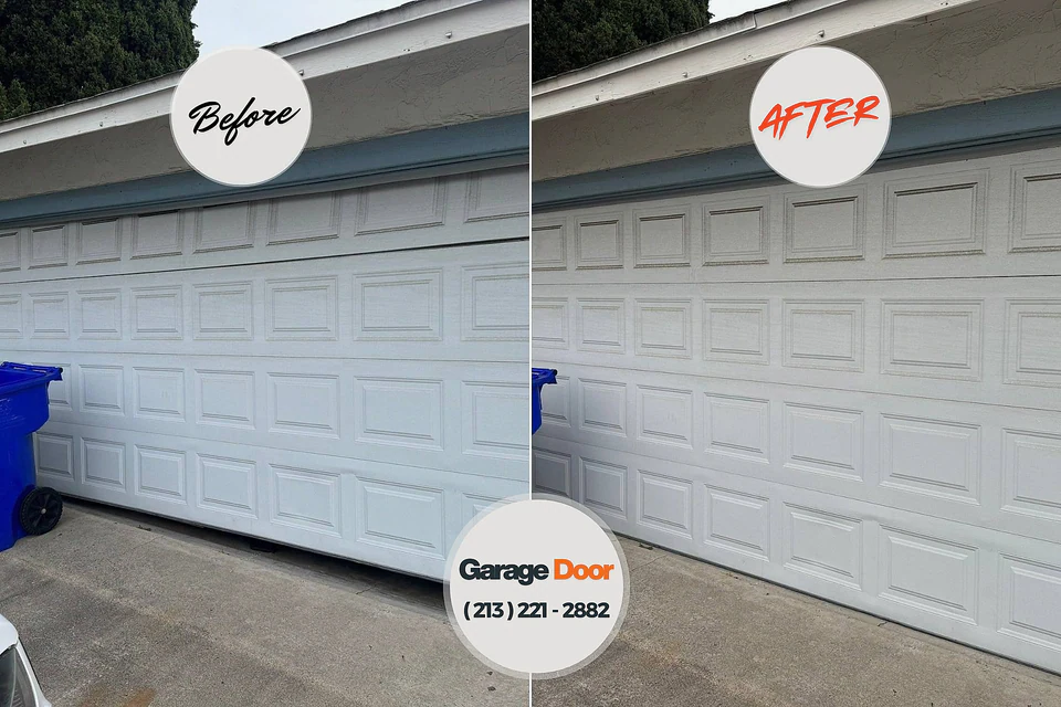 Before and after: garage door repair Aspen Hill, MD